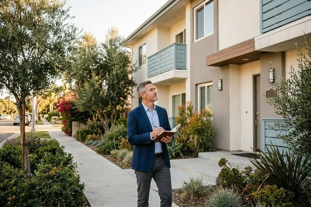 Orange County California apartment building investment property evaluation street view