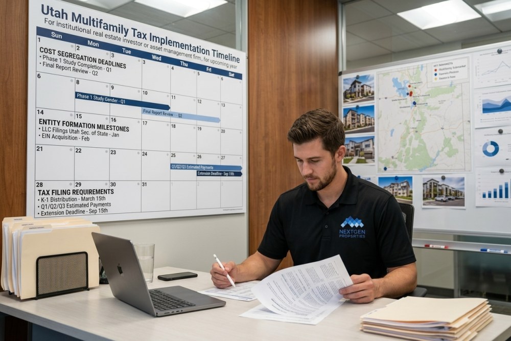 Utah multifamily investment tax strategy implementation calendar