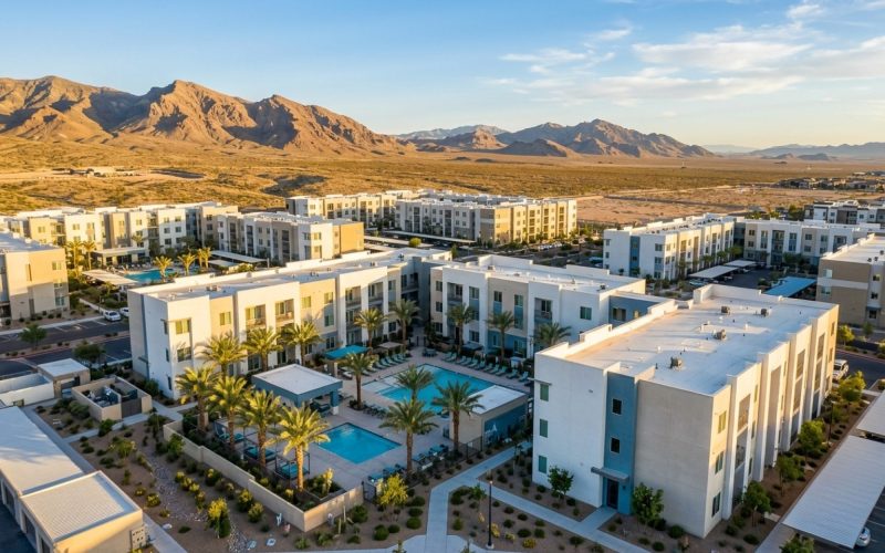 Las Vegas residential investment properties with desert mountain backdrop