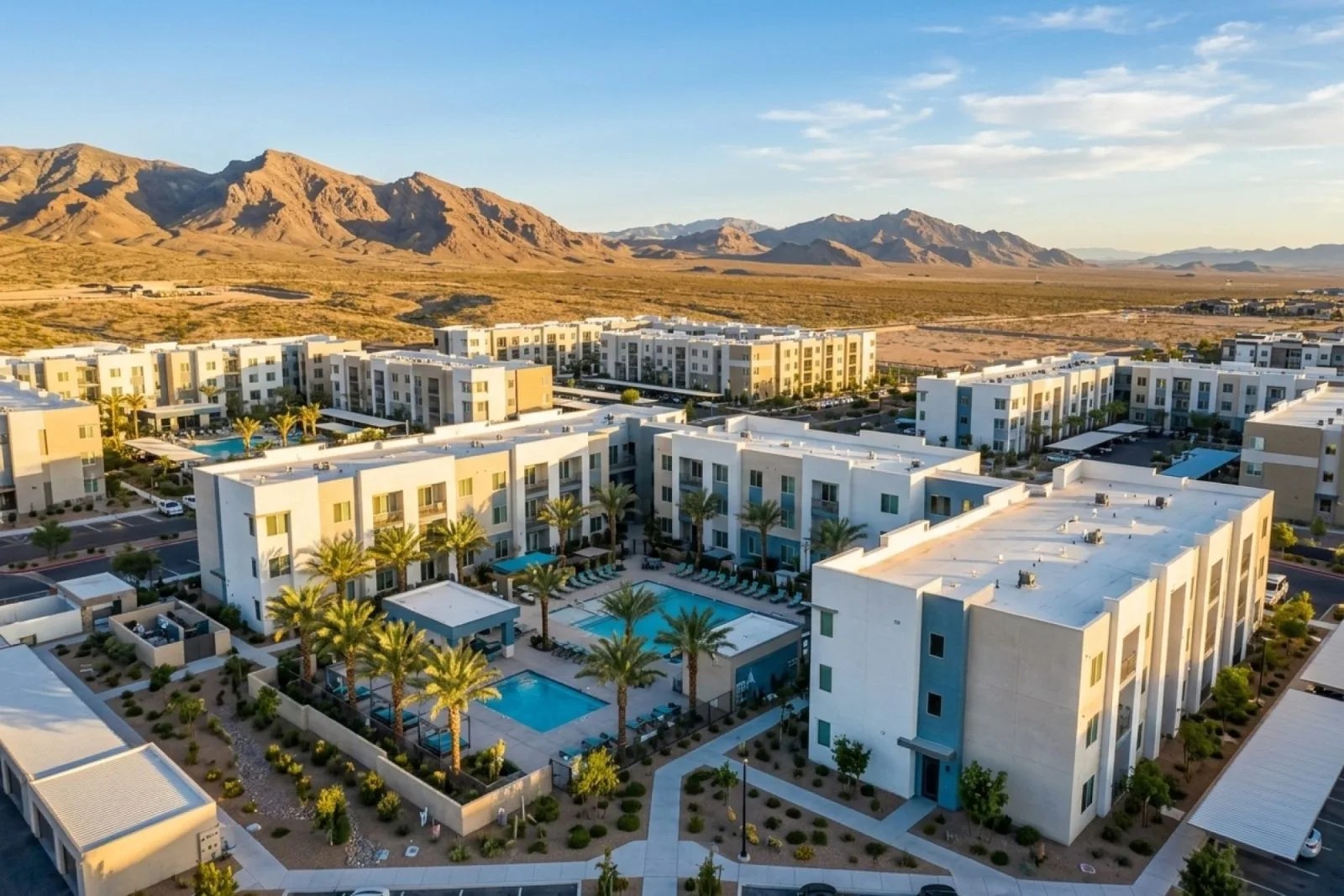 Las Vegas residential investment properties with desert mountain backdrop