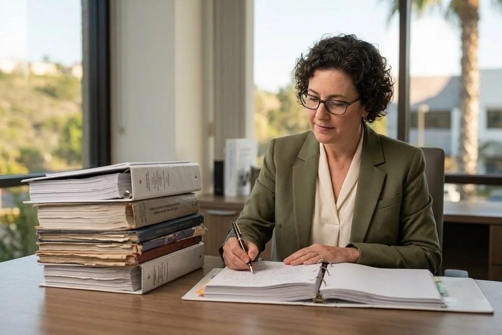 Land use attorney reviewing California zoning code entitlement documents supply constraint