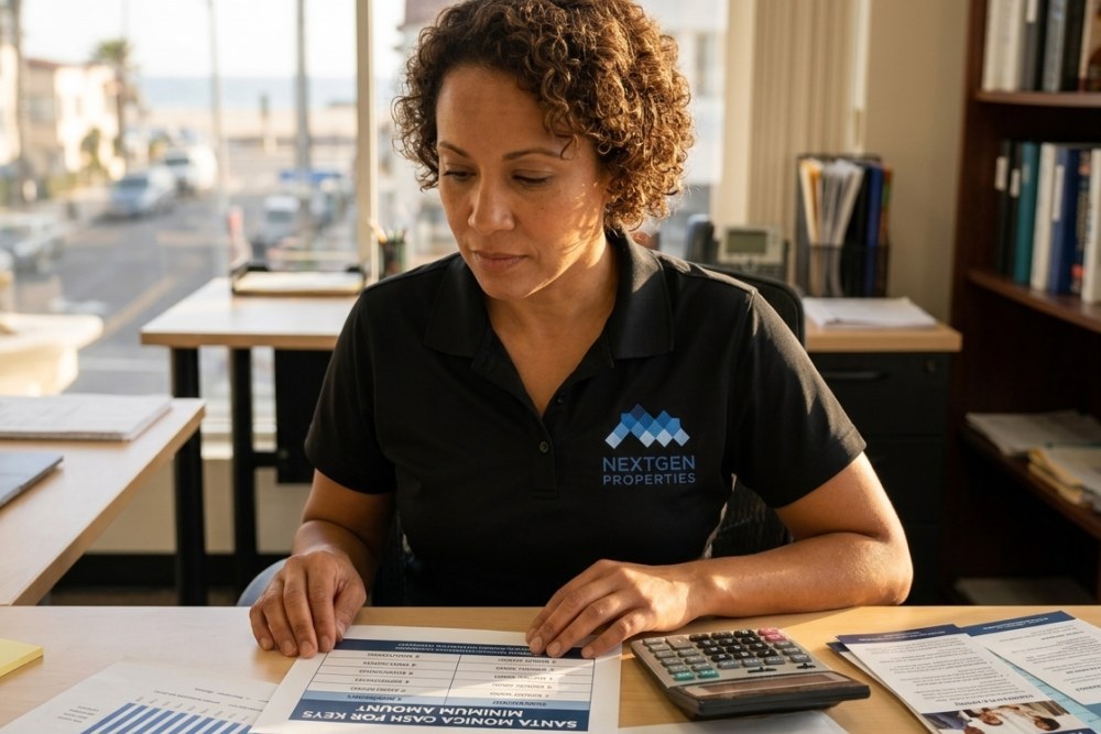 Santa Monica tenant reviewing cash for keys minimum buyout amounts chart
