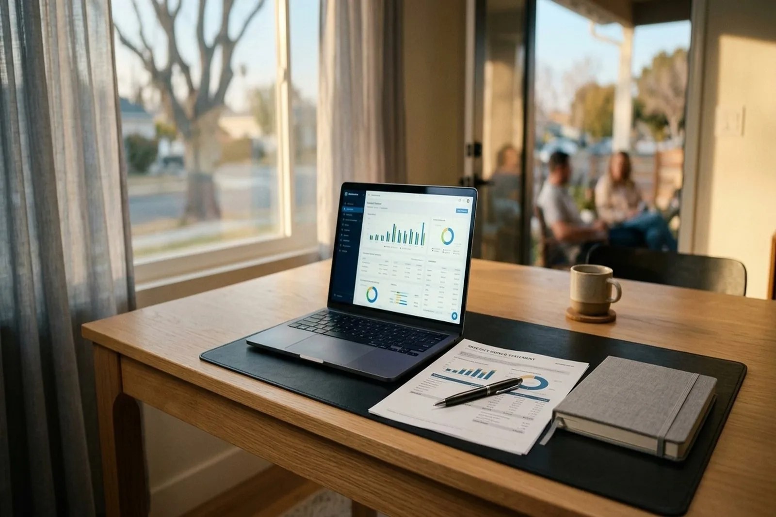 Property management monthly owner statement and reporting dashboard for landlords