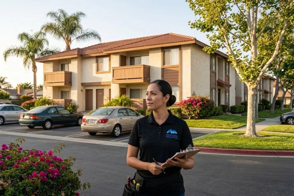 Santa Ana multifamily apartment complex showing RSO-covered rental units